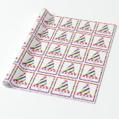 Multicolor kerstballons cadeaupapier (Uitgerold)