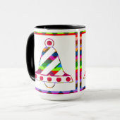 Multicolor kerstballons mok (Voorkant links)