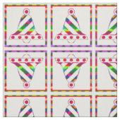 Multicolor kerstballons stof (Swatch)