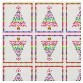 Multicolor kerstbomen #3 stof (Swatch)