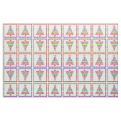 Multicolor kerstbomen #3 stof (Fat Quarter)
