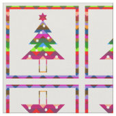 Multicolor kerstbomen stof (Close Up)
