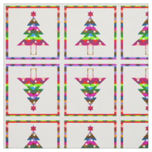 Multicolor kerstbomen stof