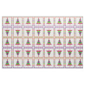 Multicolor kerstbomen stof (Fat Quarter)