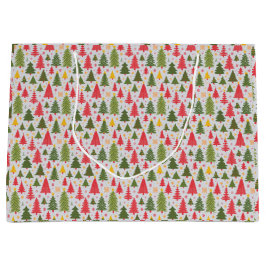 Multicolor kerstboom groot cadeauzakje