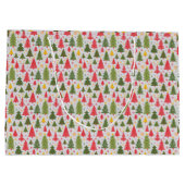 Multicolor kerstboom groot cadeauzakje (Achterkant)