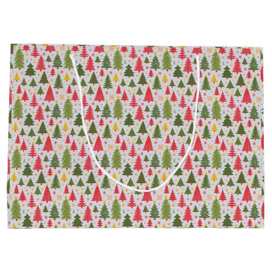 Multicolor kerstboom groot cadeauzakje (Achterkant)