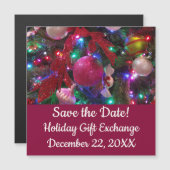 Multicolor kerstboom kleurig sparen de Datum (Voorkant / Achterkant)