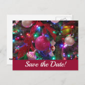 Multicolor kerstboom kleurig sparen de Datum Aankondigingskaart (Voorkant / Achterkant)