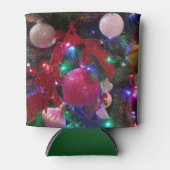 Multicolor kerstboom kleurige feestdag blikjeskoeler (Voorkant)