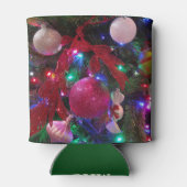 Multicolor kerstboom kleurige feestdag blikjeskoeler (Achterkant)