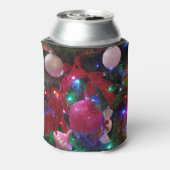 Multicolor kerstboom kleurige feestdag blikjeskoeler (Blikje Achterkant)