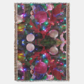 Multicolor kerstboom kleurige feestdag deken (Voorkant Verticaal)