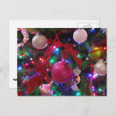 Multicolor kerstboom kleurige feestdag feestdagenkaart (Voorkant / Achterkant)