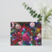 Multicolor kerstboom kleurige feestdag feestdagenkaart (Staand voorkant)