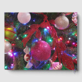 Multicolor kerstboom kleurige feestdag gastenboek (Achterkant)