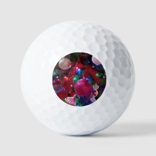 Multicolor kerstboom kleurige feestdag golfballen (Voorkant)