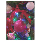 Multicolor kerstboom kleurige feestdag klembord (Achterkant)