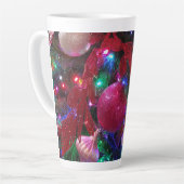 Multicolor kerstboom kleurige feestdag latte mok (Linkerhoek)