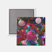 Multicolor kerstboom kleurige feestdag magneet (Voorkant / Achterkant)