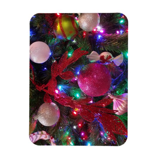 Multicolor kerstboom kleurige feestdag magneet (Verticaal)