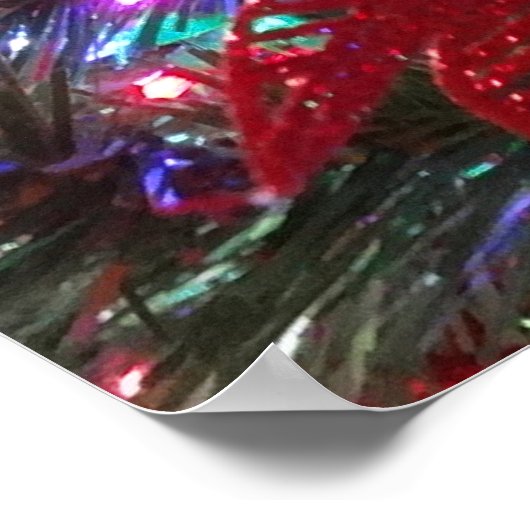 Multicolor kerstboom kleurige feestdag poster (Hoek)