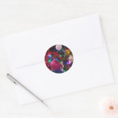 Multicolor kerstboom kleurige feestdag ronde sticker (Envelop)
