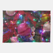 Multicolor kerstboom kleurige feestdag theedoek (Horizontaal)