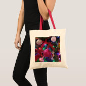 Multicolor kerstboom kleurige feestdag tote bag (Voorkant (product))
