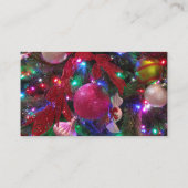 Multicolor kerstboom kleurige feestdag visitekaartje (Achterkant)