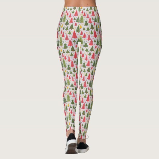 Multicolor kerstboom leggings (Achterkant)