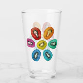 Multicolor Kiwi Patroonontwerp Glas (Achterkant)