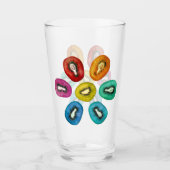 Multicolor Kiwi Patroonontwerp Glas (Voorkant)