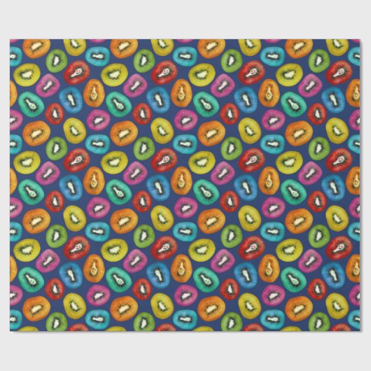 Multicolor Kiwi Pattern Cadeaupapier (Vlak)