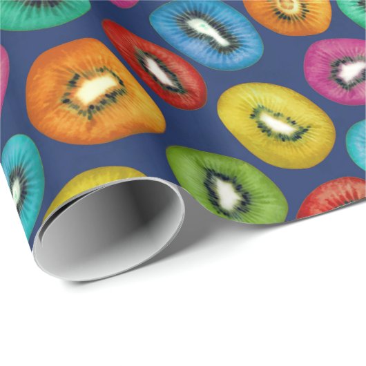 Multicolor Kiwi Pattern Cadeaupapier (Rol Hoek)