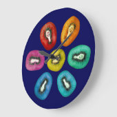 Multicolor Kiwi Pattern Grote Klok (Hoek)