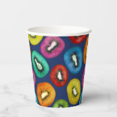Multicolor Kiwi Pattern Papieren Bekers (Achterkant)