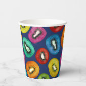 Multicolor Kiwi Pattern Papieren Bekers (Voorkant)