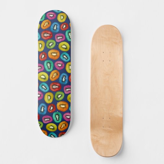 Multicolor Kiwi Pattern Persoonlijk Skateboard (Voorkant)