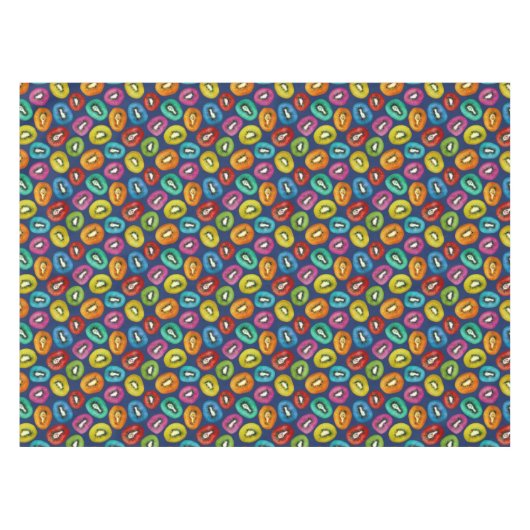 Multicolor Kiwi Pattern Tafelkleed (Voorkant (Horizontaal))