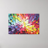 Multicolor Kleurenexplosie Textuur Abstracte Wandk Canvas Afdruk (Voorkant)