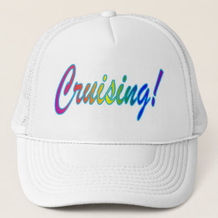 Multicolor kruisen op wit trucker pet