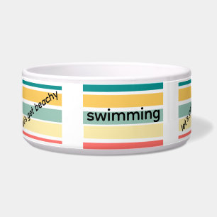 Multicolor, laten we een stroperige zwemtocht make voerbakje