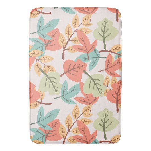 Multicolor Leaves Badmat (Voorkant Verticaal)