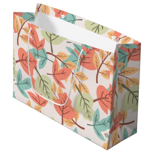 Multicolor Leaves Groot Cadeauzakje (Voorkant Gekanteld)