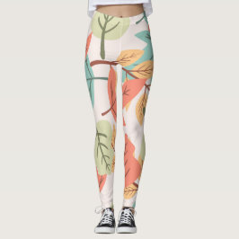 Multicolor Leaves Leggings