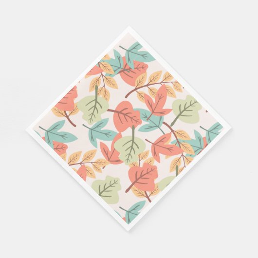 Multicolor Leaves Paper Servet (Hoek)