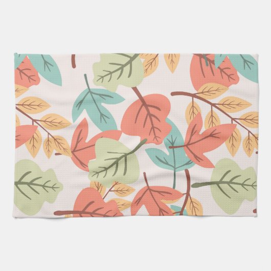 Multicolor Leaves Theedoek (Horizontaal)