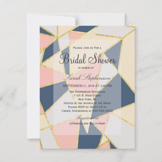 Multicolor legant geometrische driehoeken kaart (Voorkant)