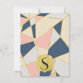Multicolor legant geometrische driehoeken kaart (Achterkant)